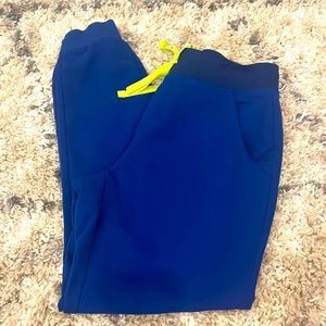 Electric Blue and Navy Figs Zamora Scrubs